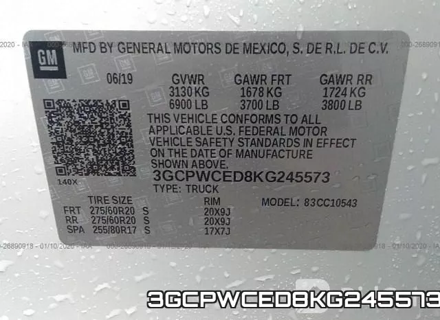 3GCPWCED8KG245573 фото 10