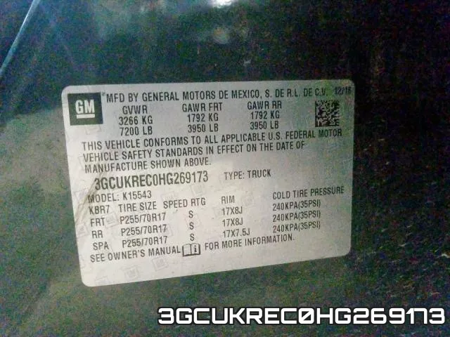 3GCUKREC0HG269173 фото 2
