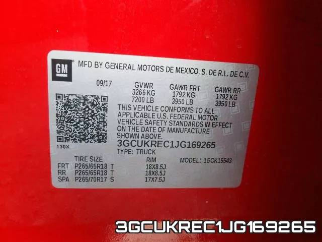3GCUKREC1JG169265 фото 2