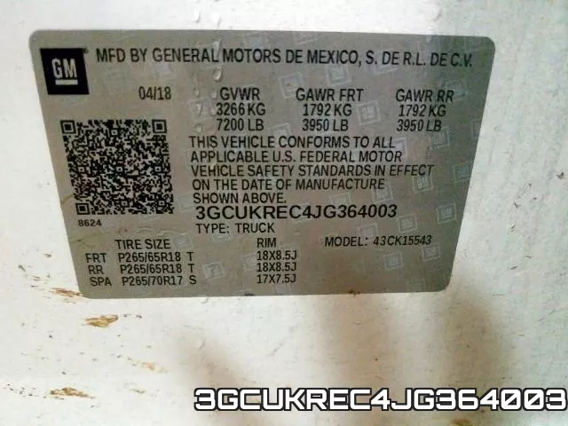 3GCUKREC4JG364003 фото 2