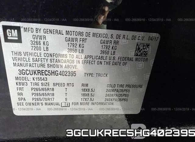3GCUKREC5HG402395 фото 10