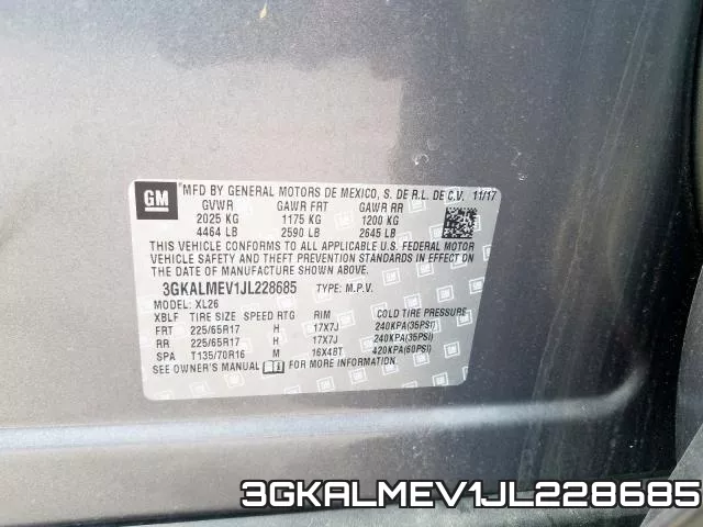 3GKALMEV1JL228685 фото 2