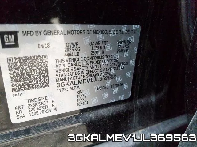 3GKALMEV1JL369563 фото 2
