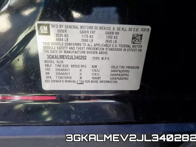 3GKALMEV2JL340282 фото 2