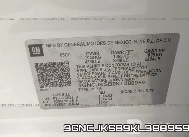 3GNCJKSB9KL388959 фото 10