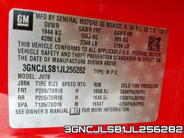 3GNCJLSB1JL256282 фото 2