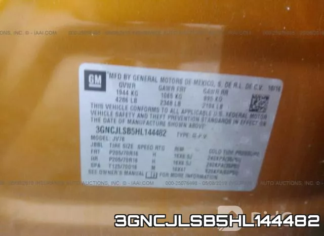 3GNCJLSB5HL144482 фото 10