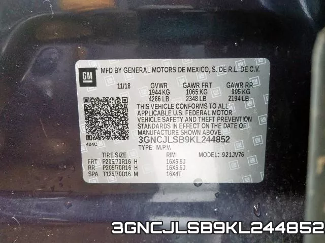 3GNCJLSB9KL244852 фото 2