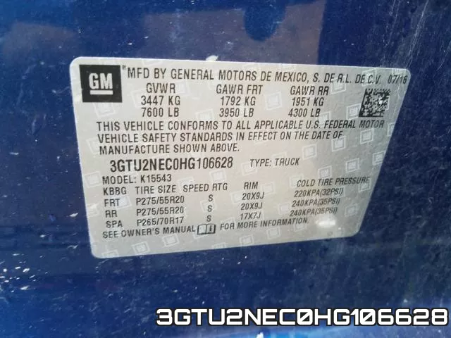3GTU2NEC0HG106628 фото 2
