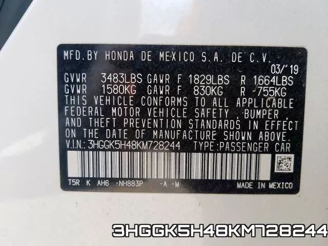 3HGGK5H48KM728244 фото 2