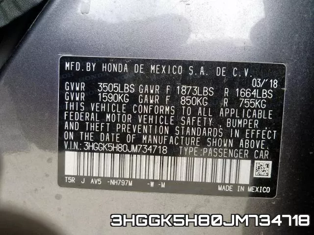 3HGGK5H80JM734718 фото 2