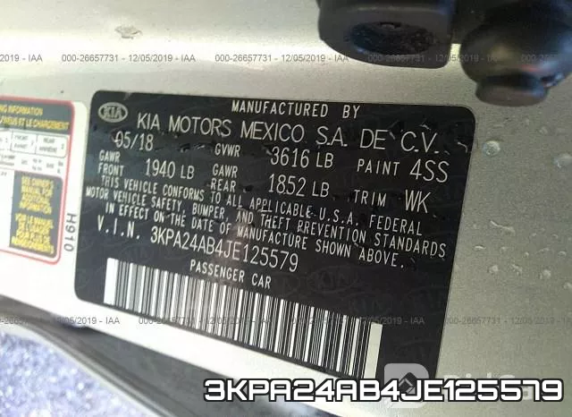 3KPA24AB4JE125579 фото 10