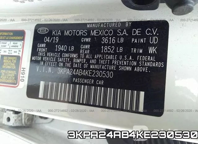 3KPA24AB4KE230530 фото 10