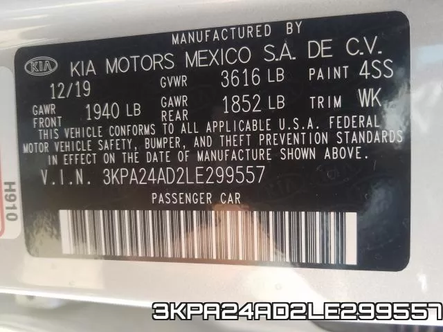 3KPA24AD2LE299557 фото 2