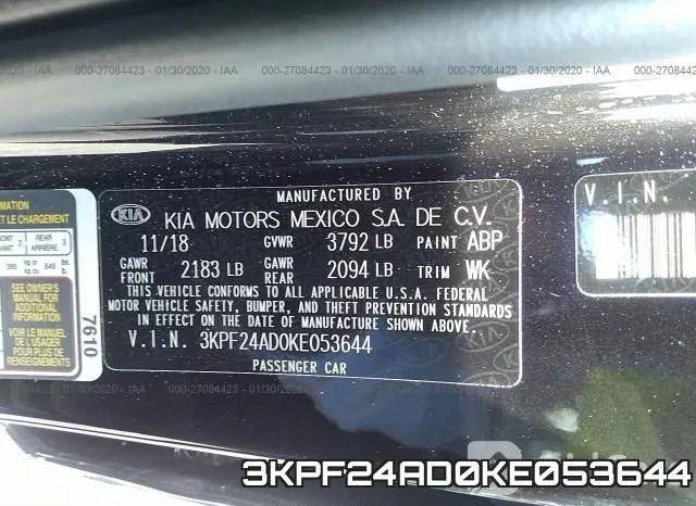 3KPF24AD0KE053644 фото 10