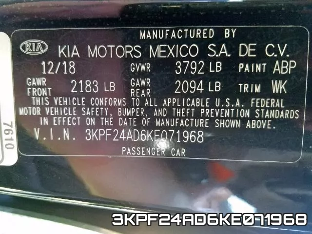 3KPF24AD6KE071968 фото 2