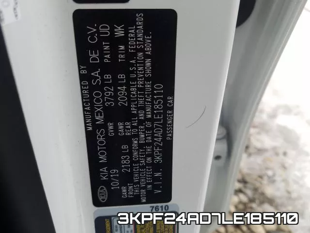 3KPF24AD7LE185110 фото 2