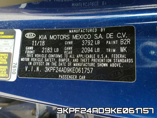 3KPF24AD9KE061757 фото 2