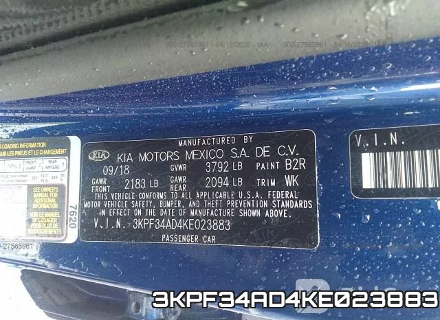 3KPF34AD4KE023883 фото 10