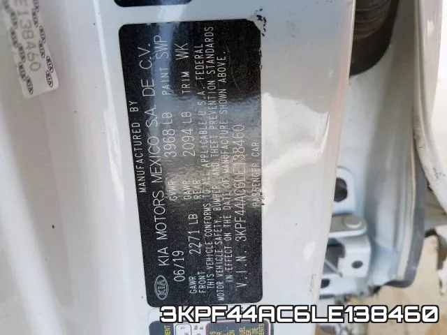 3KPF44AC6LE138460 фото 2
