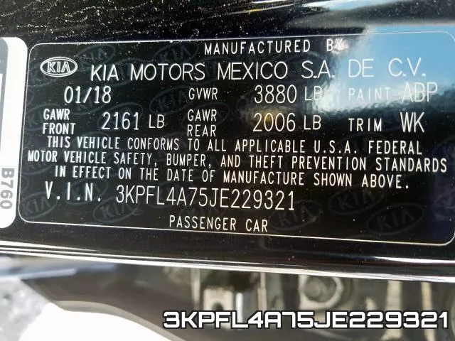 3KPFL4A75JE229321 фото 2