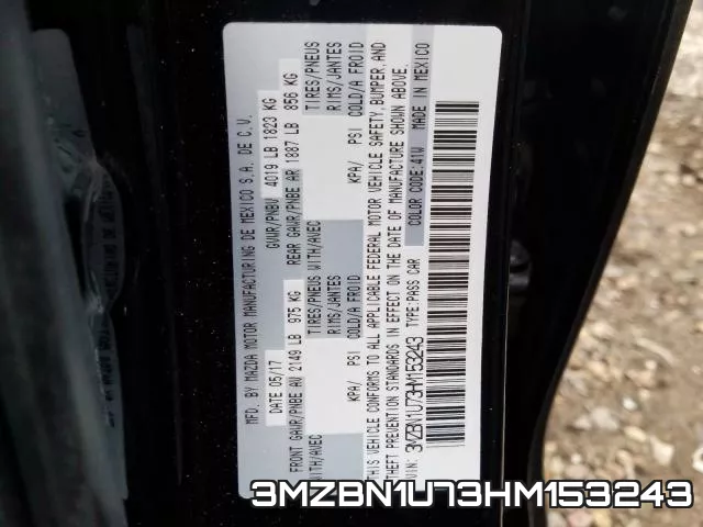 3MZBN1U73HM153243 фото 2