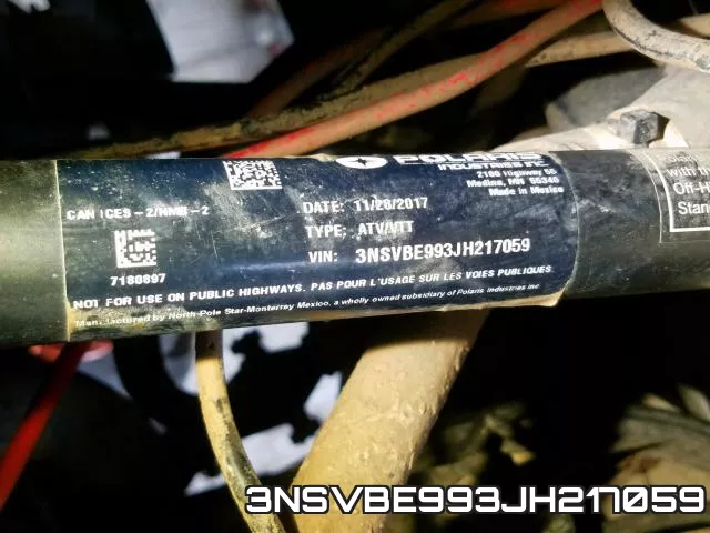 3NSVBE993JH217059 фото 2