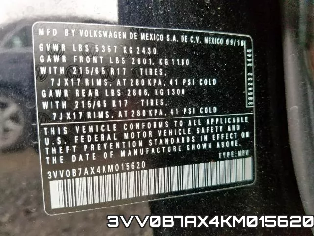 3VV0B7AX4KM015620 фото 2
