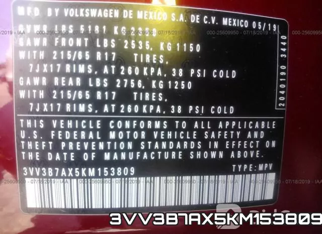 3VV3B7AX5KM153809 фото 10