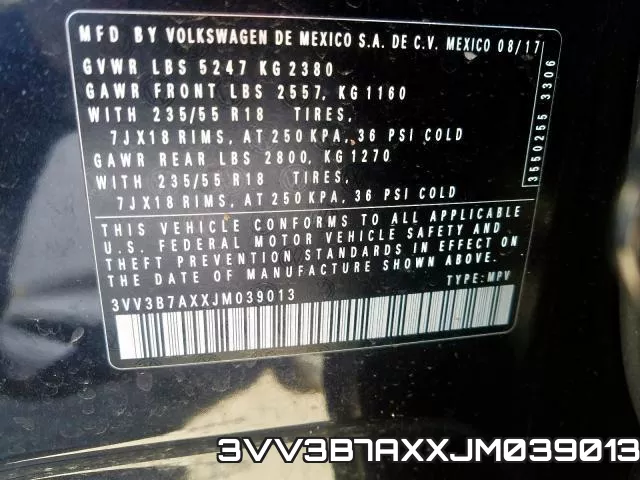 3VV3B7AXXJM039013 фото 2