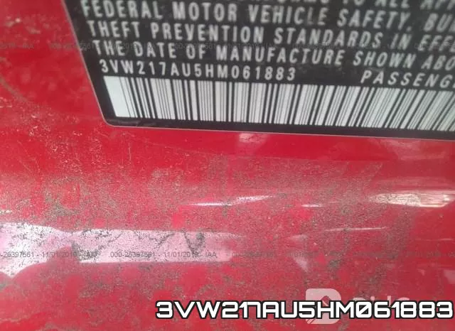 3VW217AU5HM061883 фото 10