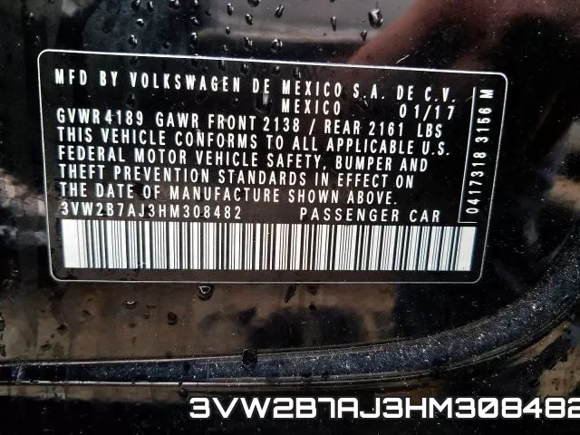3VW2B7AJ3HM308482 фото 2