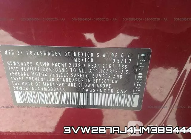 3VW2B7AJ4HM389444 фото 10