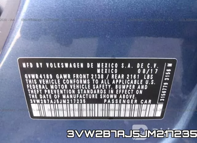 3VW2B7AJ5JM217235 фото 10
