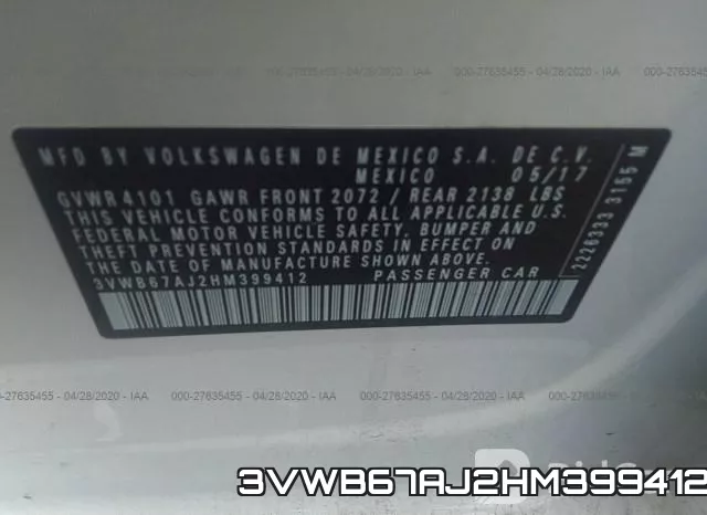 3VWB67AJ2HM399412 фото 10