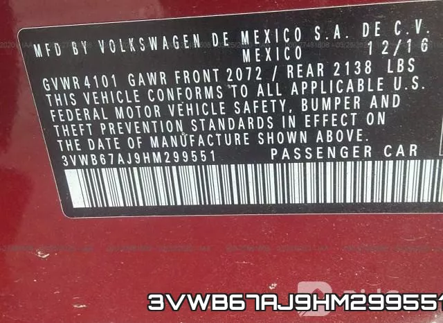 3VWB67AJ9HM299551 фото 10