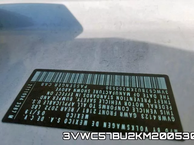 3VWC57BU2KM200530 фото 2