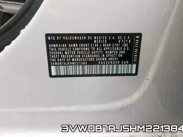 3VWDB7AJ5HM221384 фото 2