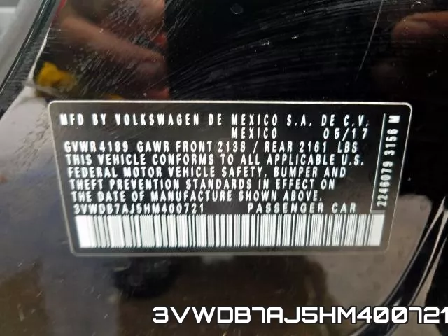 3VWDB7AJ5HM400721 фото 2