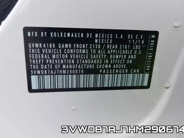 3VWDB7AJ7HM290674 фото 2