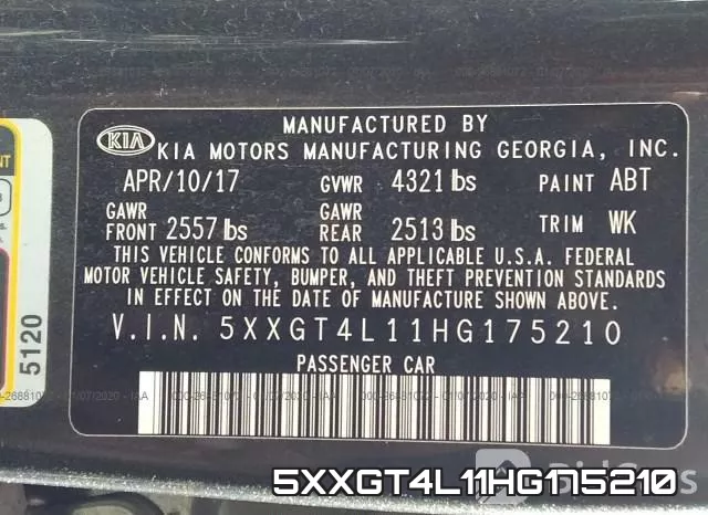 5XXGT4L11HG175210 фото 10