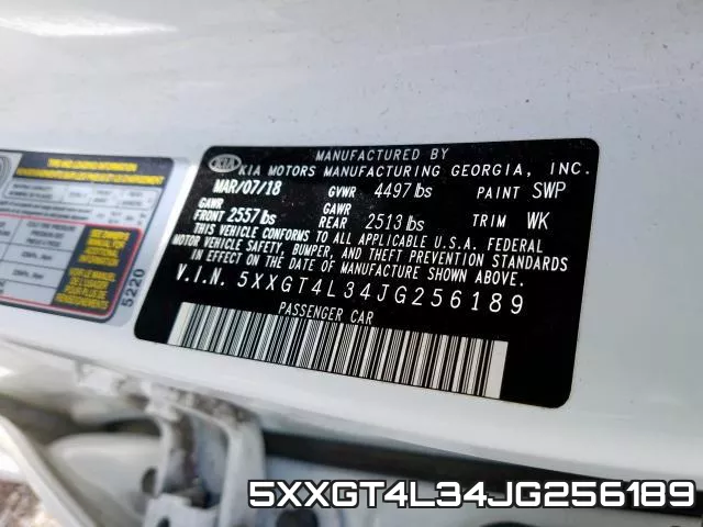 5XXGT4L34JG256189 фото 2