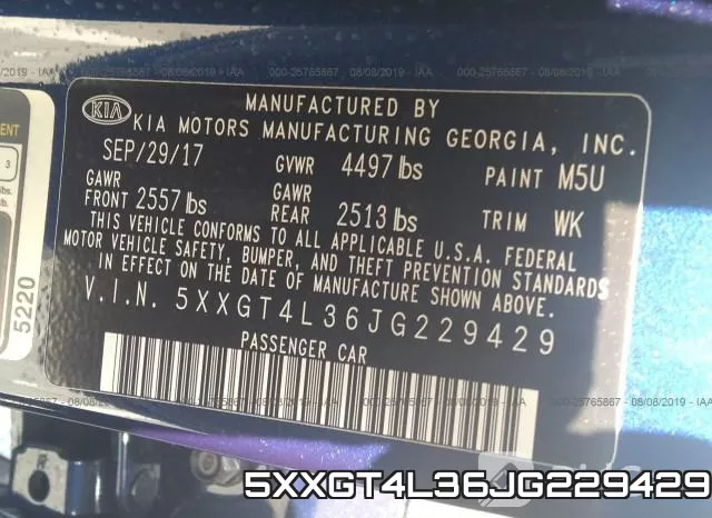 5XXGT4L36JG229429 фото 10