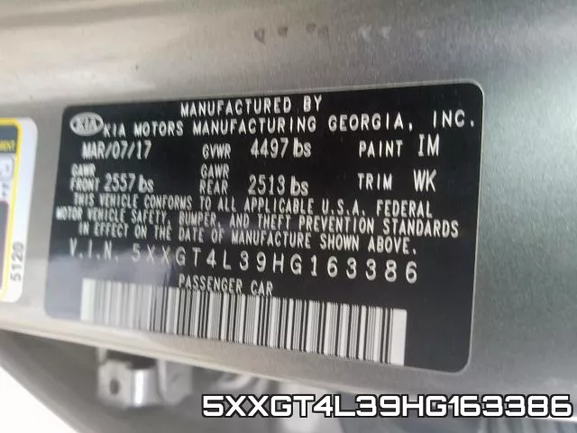 5XXGT4L39HG163386 фото 2