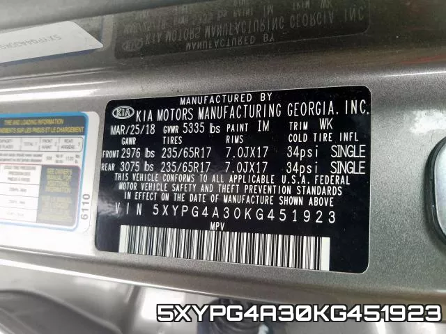 5XYPG4A30KG451923 фото 2