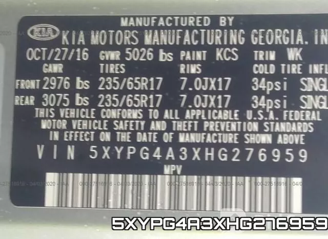 5XYPG4A3XHG276959 фото 10