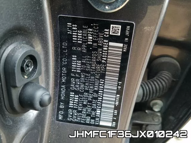 JHMFC1F36JX010242 фото 2