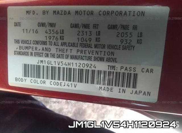 JM1GL1V54H1120924 фото 10