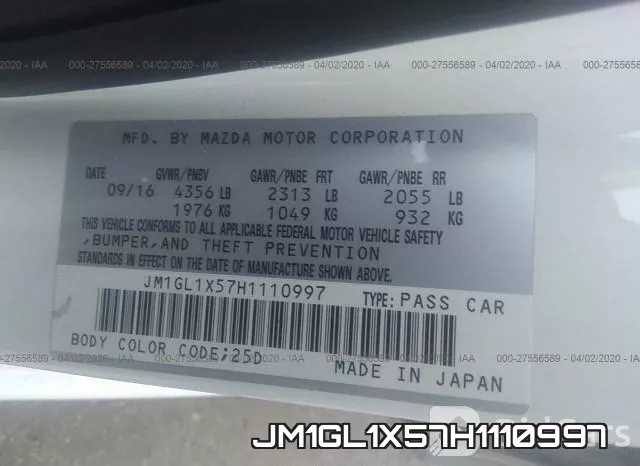JM1GL1X57H1110997 фото 10
