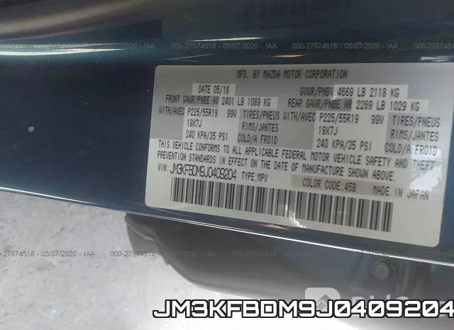 JM3KFBDM9J0409204 фото 10